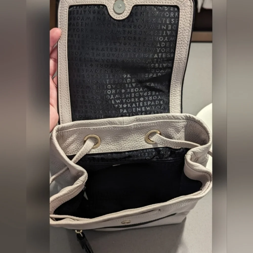 Kate Spade Chester Street Kacy Gray Pebble Leather Backpack